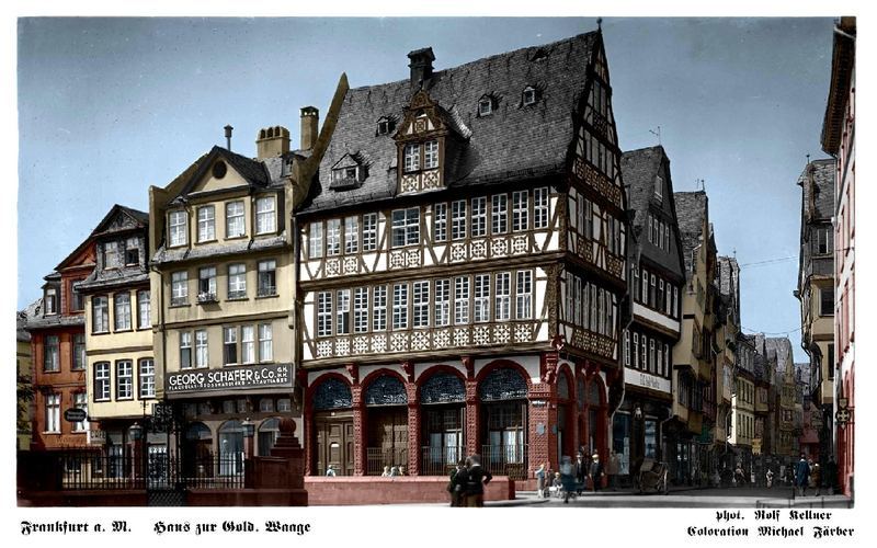 Haus zur Goldenen Waage, Postkarte um 1900